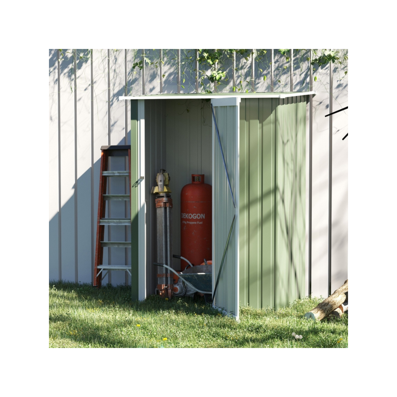 Casetta da giardino 1,2 m² – Cabanon Compact avec Porte Verrouillable - Miniature 5